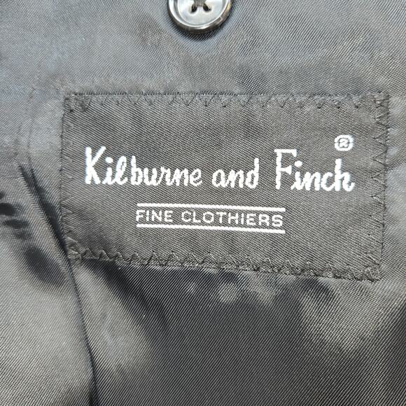 Kilburne & Finch 42R Men's Blazer Gray Suit Coat Jacket 2 Buttons 42 Regular - Picture 3 of 7